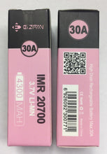 Load image into Gallery viewer, 2 x Eizfan IMR 20700 4300mAh Li-Mn Rechargeable 3.7v 30a High Drain Battery Efan