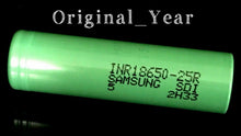 Load image into Gallery viewer, 2 SAMSUNG 18650 25R 2500mAh 35A HIGH DRAIN Rechargeable Battery
