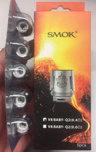 Load image into Gallery viewer, SMOK TFV8 Baby Coils V8-Q2/M2/X4/T6/T8 for TFV8 (Big) Baby Beast Tank